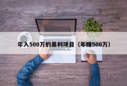 年入500万的暴利项目（年赚500万）