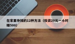 在家里挣钱的12种方法（投资20元一小时赚500）