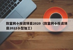 致富网小投资项目2020（致富网小投资项目2022小型加工）