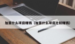 加盟什么项目赚钱（加盟什么项目比较赚钱）