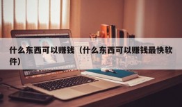 什么东西可以赚钱（什么东西可以赚钱最快软件）