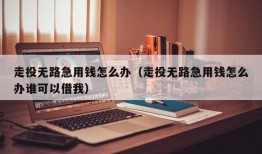 走投无路急用钱怎么办（走投无路急用钱怎么办谁可以借我）