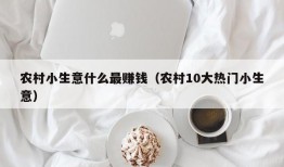 农村小生意什么最赚钱（农村10大热门小生意）