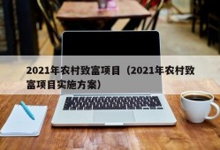 2021年农村致富项目（2021年农村致富项目实施方案）