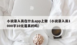 小说录入员在什么app上做（小说录入员1000字10元是真的吗）