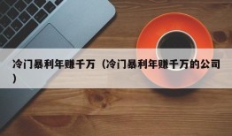 冷门暴利年赚千万（冷门暴利年赚千万的公司）