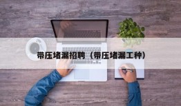 带压堵漏招聘（带压堵漏工种）